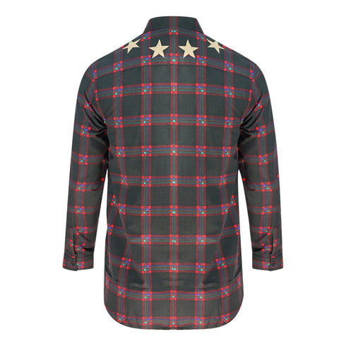 Givenchy 15W6425846 Brown Check Casual Shirt